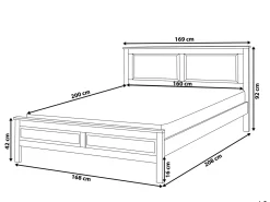 Letto Legno di pino OLIVET 160 x 200 cm Bianco