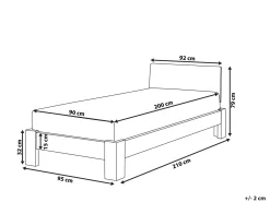 Letto Legno di pino ROYAN 90 x 200 cm Bianco