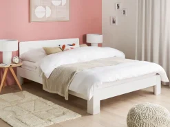 Letto Legno di pino ROYAN 140 x 200 cm Bianco