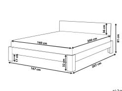 Letto Legno di pino ROYAN 160 x 200 cm Marrone chiaro