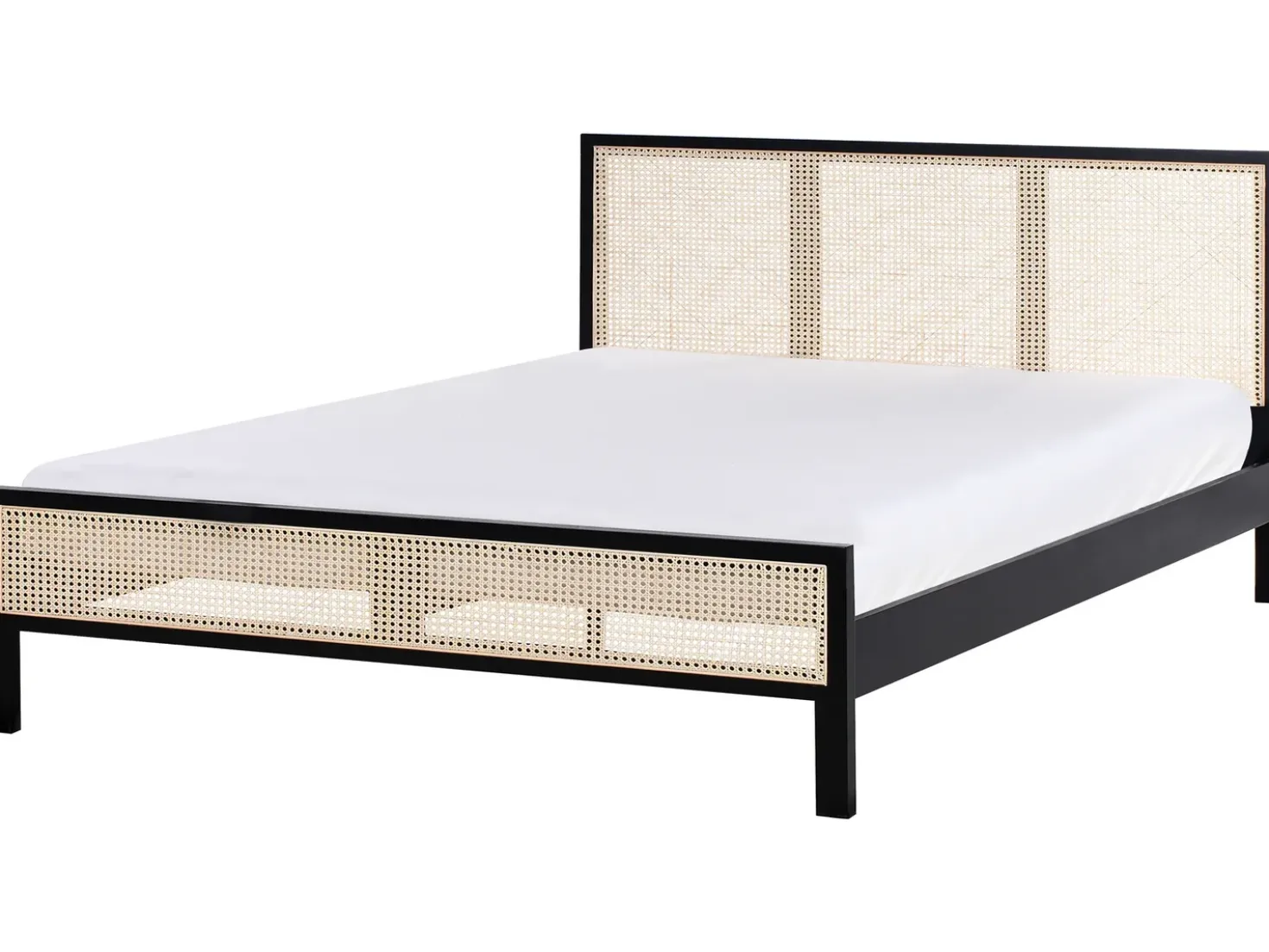 Letto Legno di pino SALERNAS 180 x 200 cm Nero