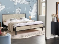 Letto Legno di pino SALERNAS 180 x 200 cm Nero