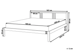 Letto Legno di pino VANNES 180 x 200 cm Marrone chiaro