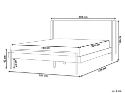 Letto LIBERMONT 180 x 200 cm Frasino scuro