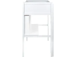 Letto matrimoniale alto con scrivania Legno di pino FOUCAMONT 90 x 200 cm Bianco