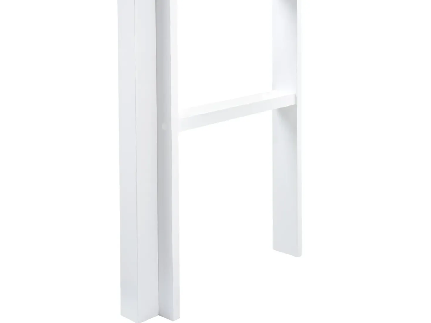 Letto matrimoniale alto con scrivania Legno di pino FOUCAMONT 90 x 200 cm Bianco