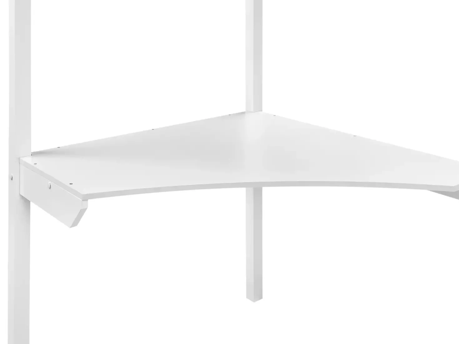 Letto matrimoniale alto con scrivania Legno di pino LOURY 90 x 200 cm Bianco