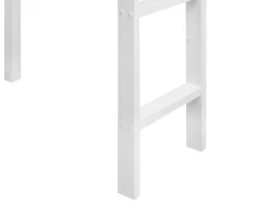 Letto matrimoniale alto con scrivania Legno di pino LOURY 90 x 200 cm Bianco