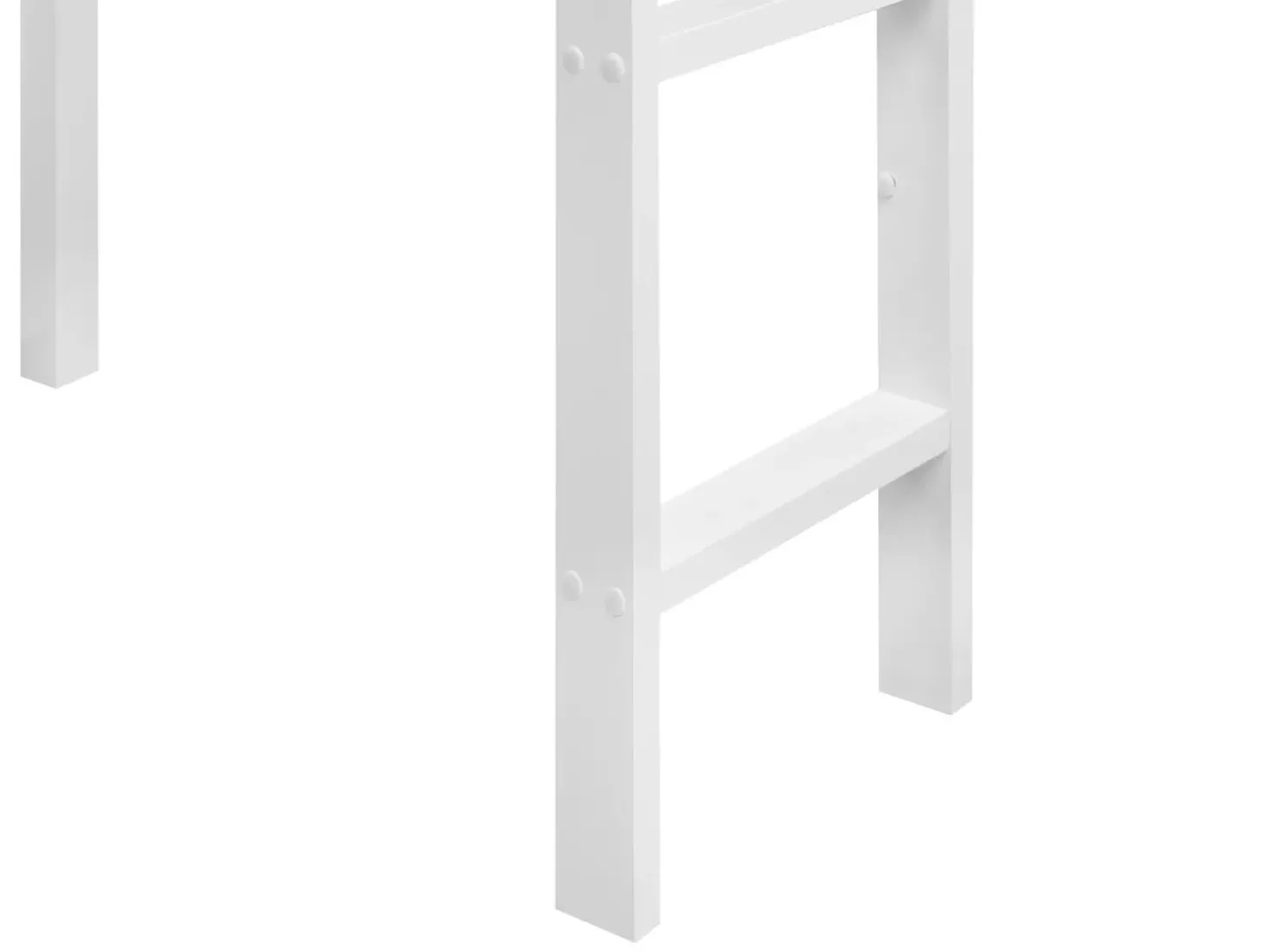 Letto matrimoniale alto con scrivania Legno di pino LOURY 90 x 200 cm Bianco