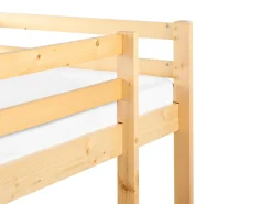 Letto matrimoniale alto con scrivania Legno di pino LOURY 90 x 200 cm Marrone chiaro