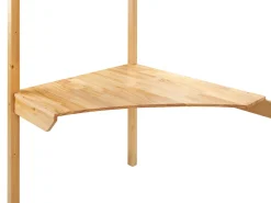 Letto matrimoniale alto con scrivania Legno di pino LOURY 90 x 200 cm Marrone chiaro