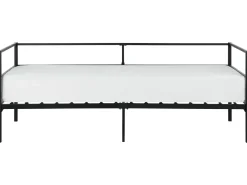 Letto Metallo BATTUT 90 x 200 cm Nero