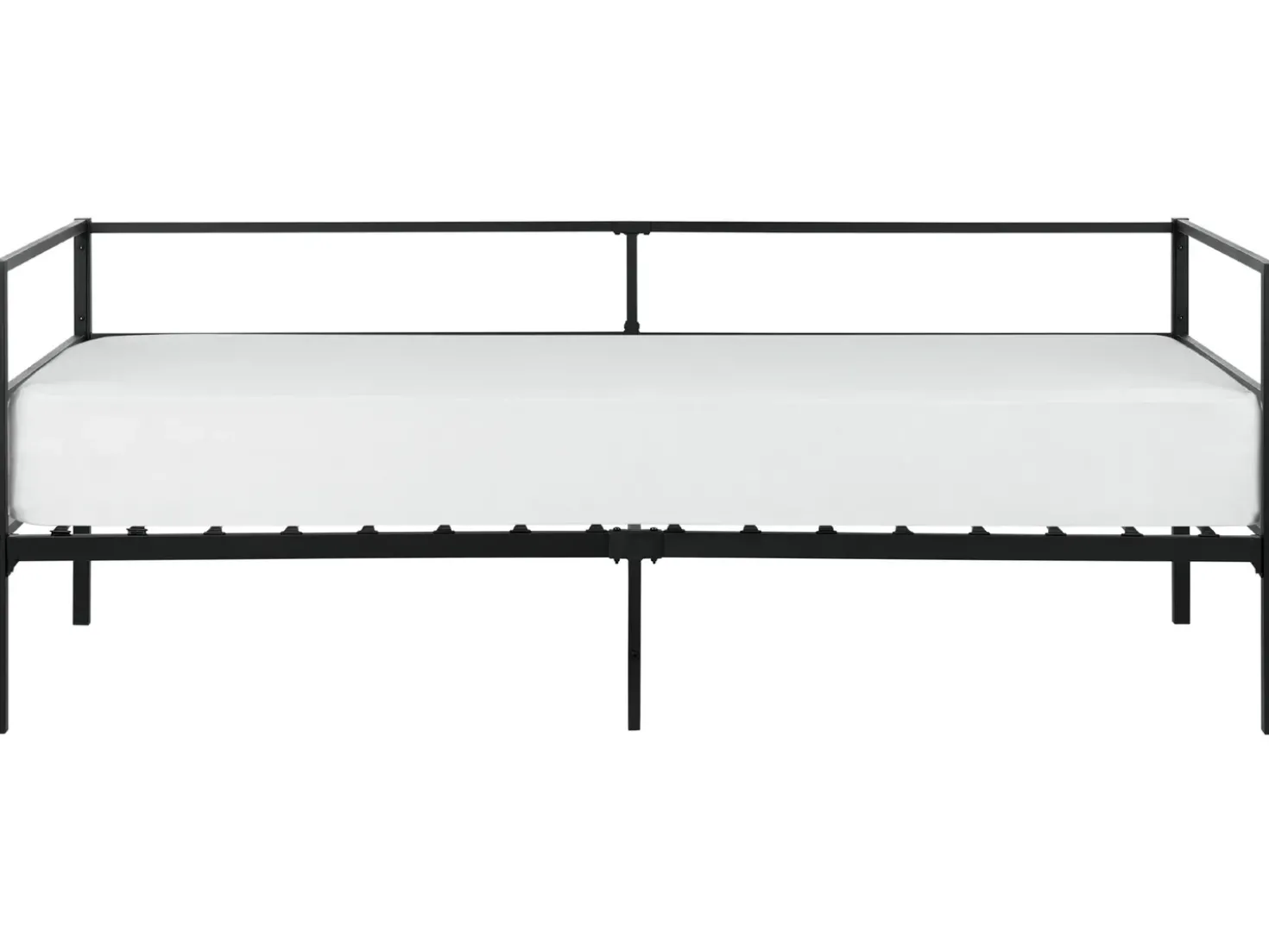 Letto Metallo BATTUT 90 x 200 cm Nero