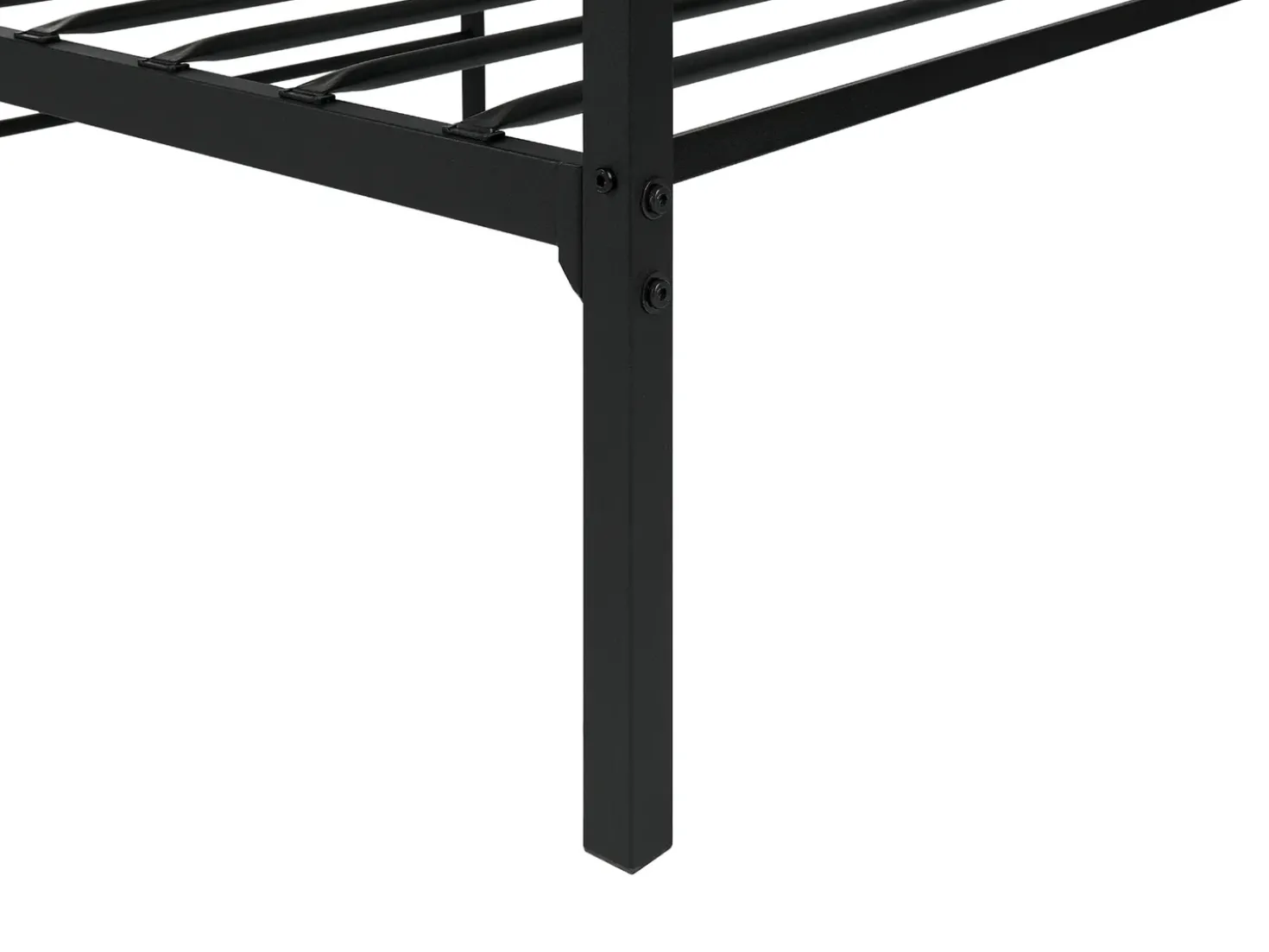 Letto Metallo BATTUT 90 x 200 cm Nero