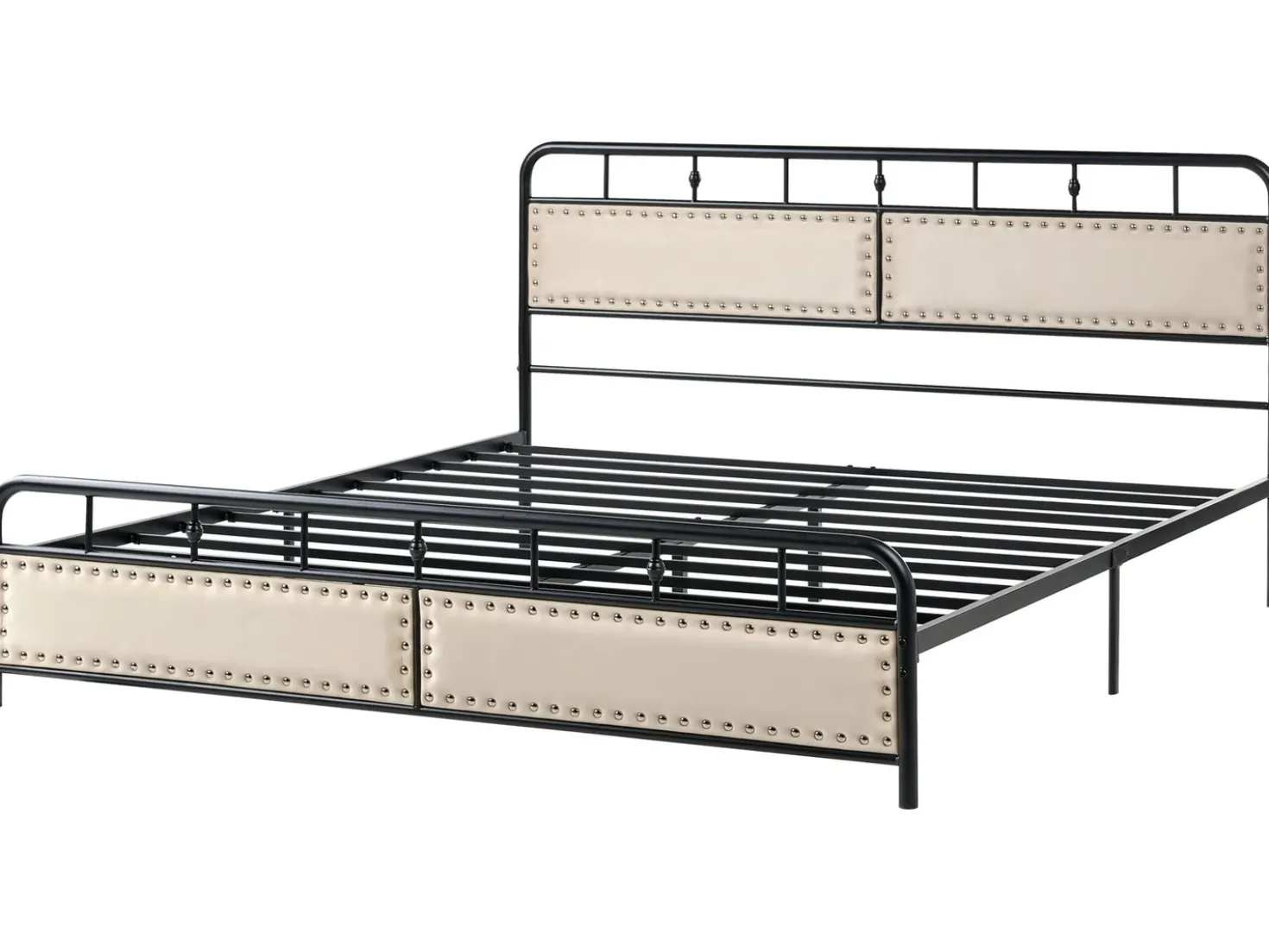 Letto Metallo BREUILLET 180 x 200 cm Nero