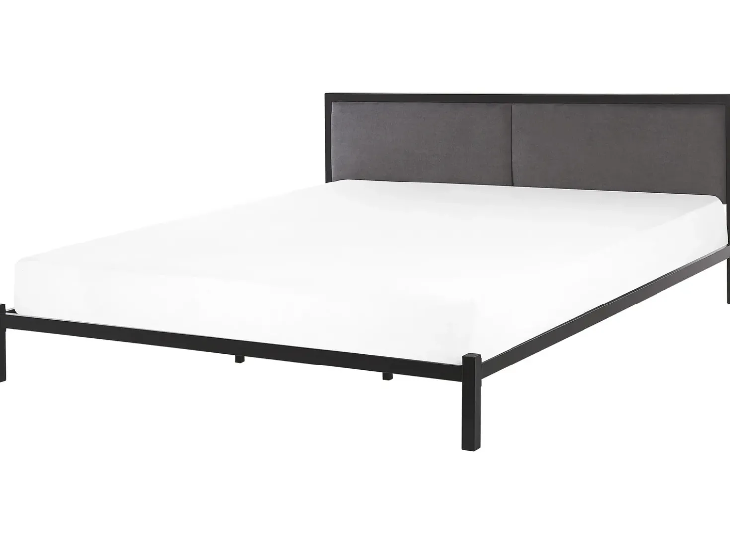 Letto Metallo CLAMART 180 x 200 cm Grigio
