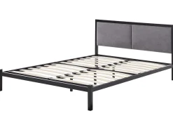 Letto Metallo CLAMART 140 x 200 cm Grigio