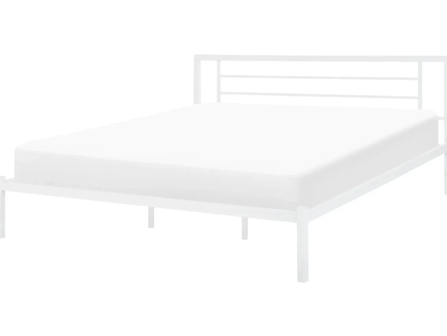 Letto Metallo CUSSET 180 x 200 cm Bianco