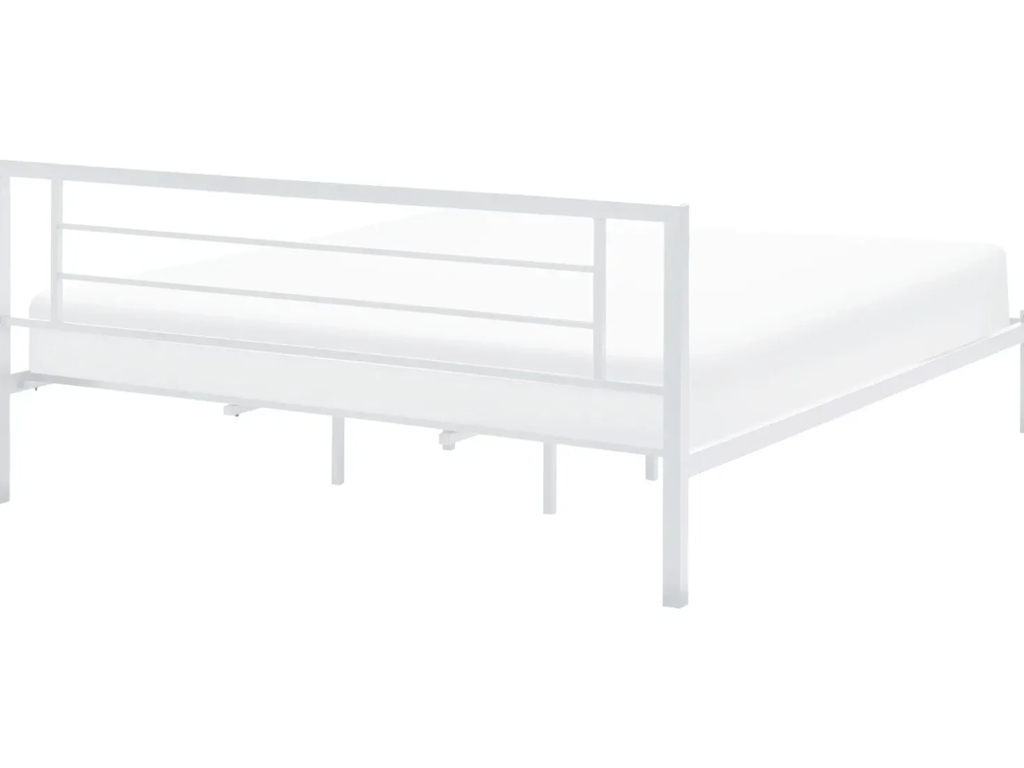 Letto Metallo CUSSET 180 x 200 cm Bianco