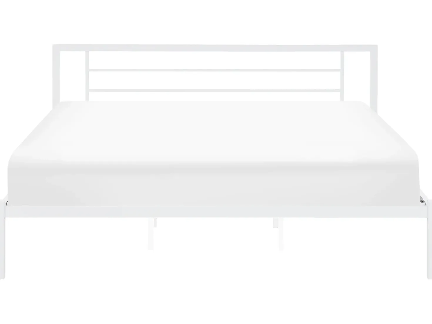 Letto Metallo CUSSET 180 x 200 cm Bianco