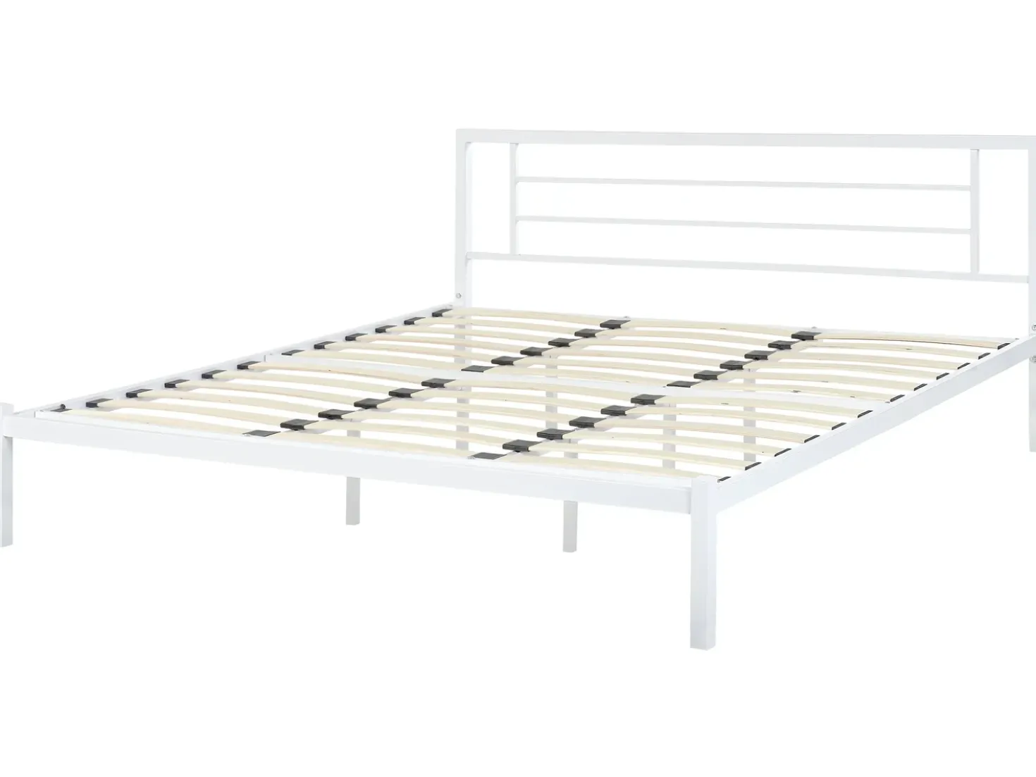 Letto Metallo CUSSET 180 x 200 cm Bianco