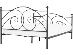 Letto Metallo DINARD 160 x 200 cm Nero