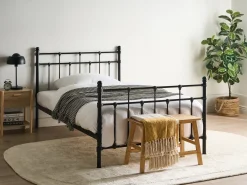 Letto Metallo LYNX 120 x 200 cm Nero