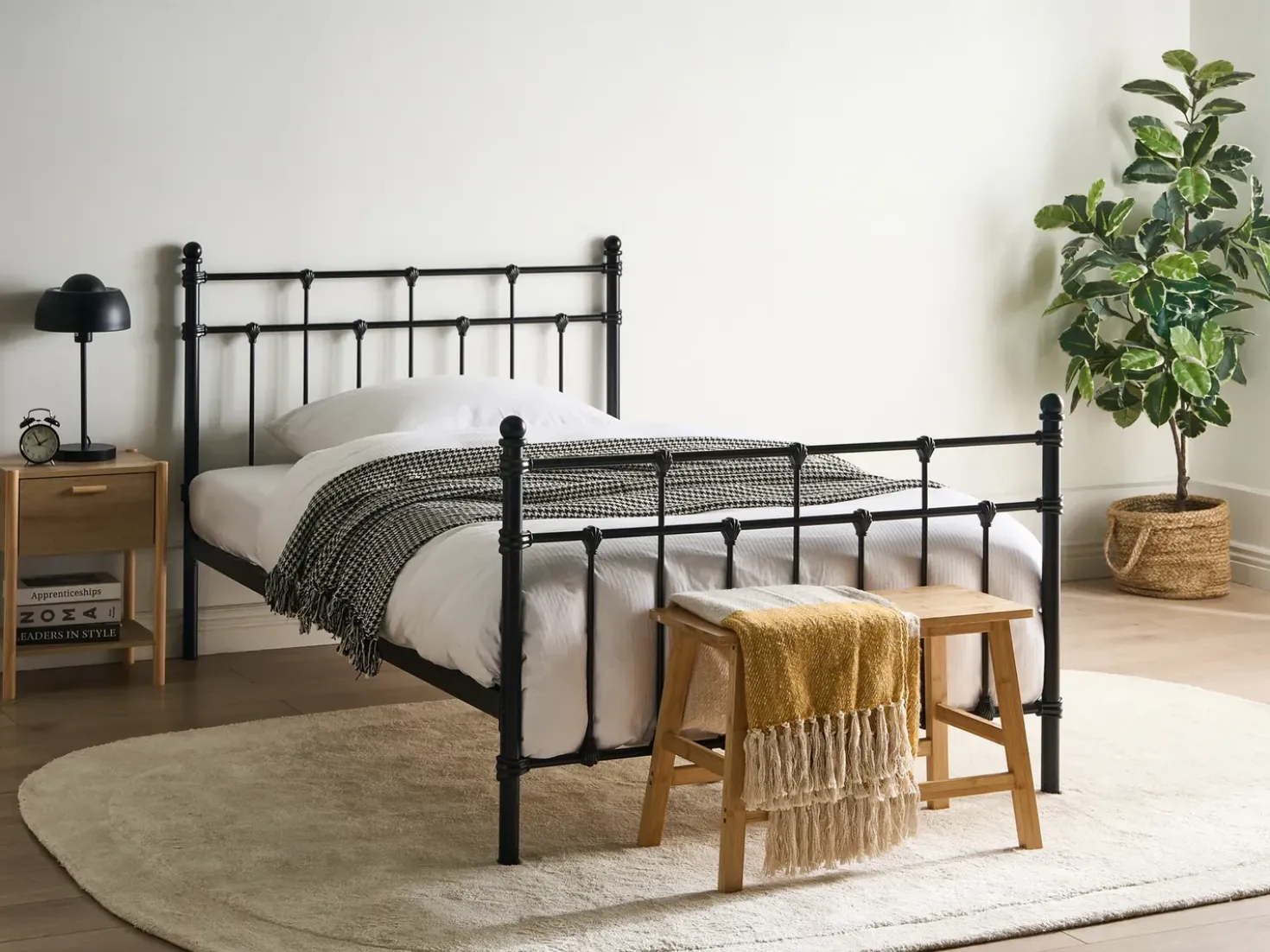 Letto Metallo LYNX 120 x 200 cm Nero