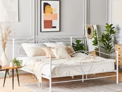Letto Metallo LYRA 160 x 200 cm Bianco