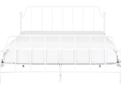Letto Metallo MAURESSAC 160 x 200 cm Bianco