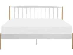 Letto Metallo MAURS 180 x 200 cm Bianco