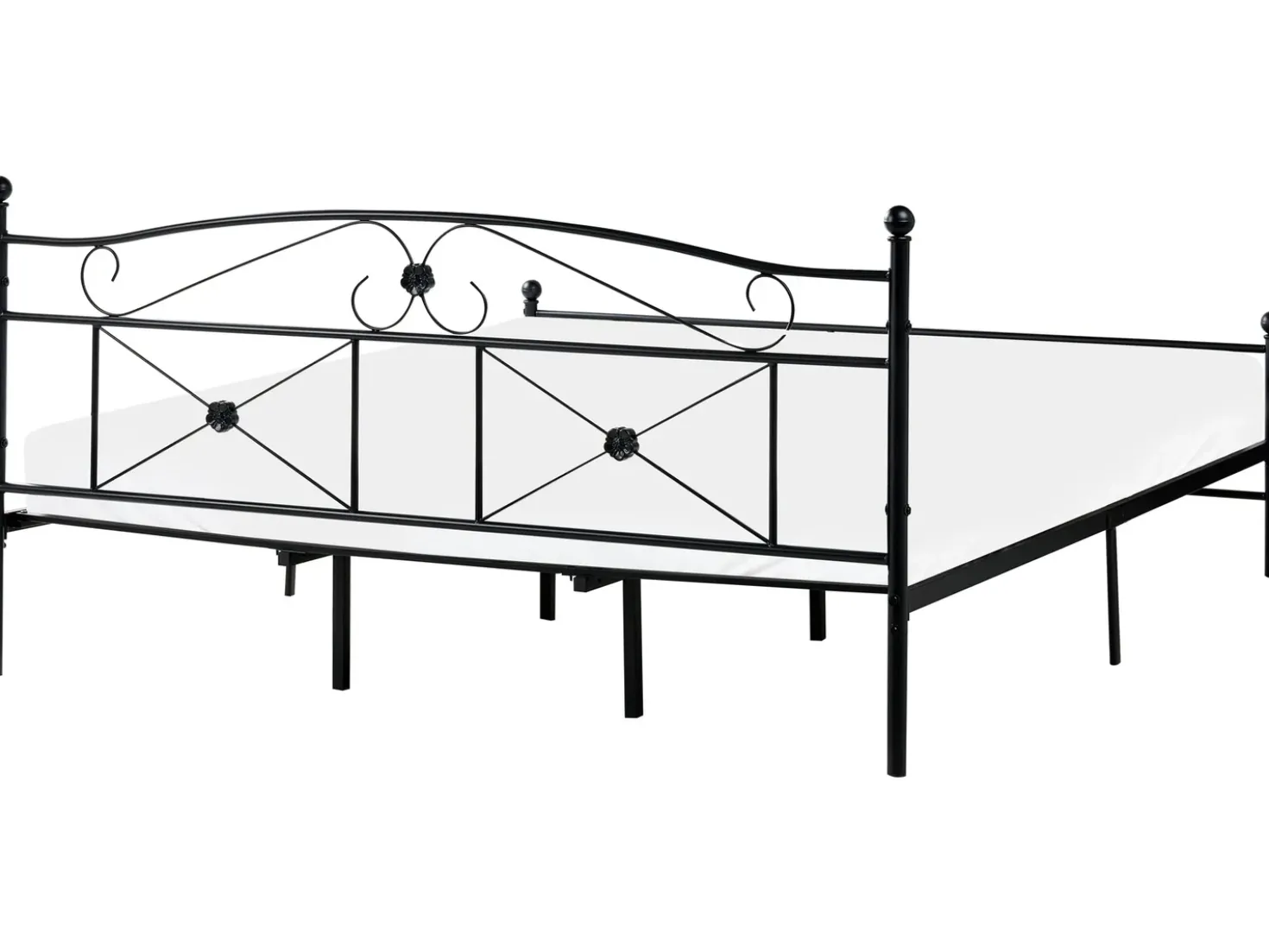 Letto Metallo RODEZ 180 x 200 cm Nero