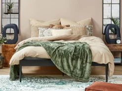 Letto Metallo VAURS 180 x 200 cm Nero