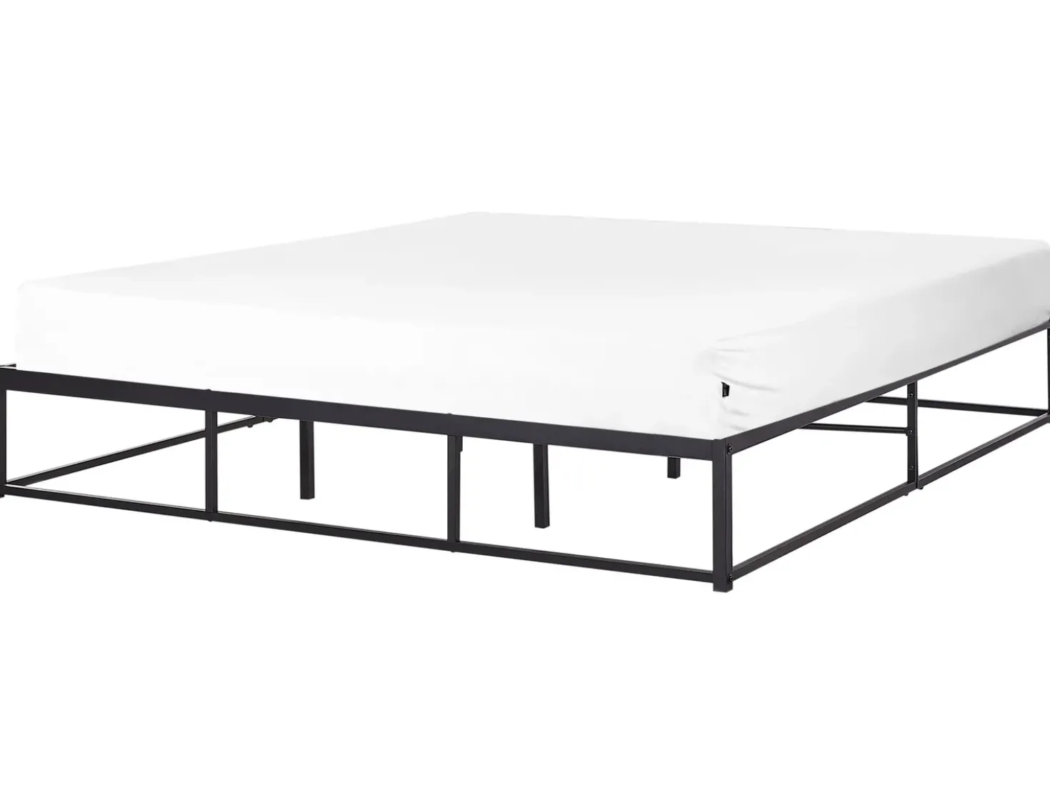 Letto Metallo VIRY 180 x 200 cm Nero