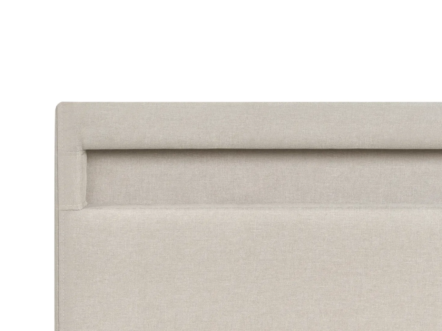 Letto ottomana con LED Tessuto ARMELLE 180 x 200 cm Beige