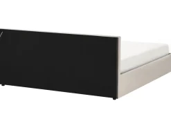 Letto ottomana con LED Tessuto ARMELLE 180 x 200 cm Beige