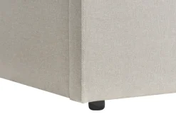 Letto ottomana con LED Tessuto ARMELLE 180 x 200 cm Beige