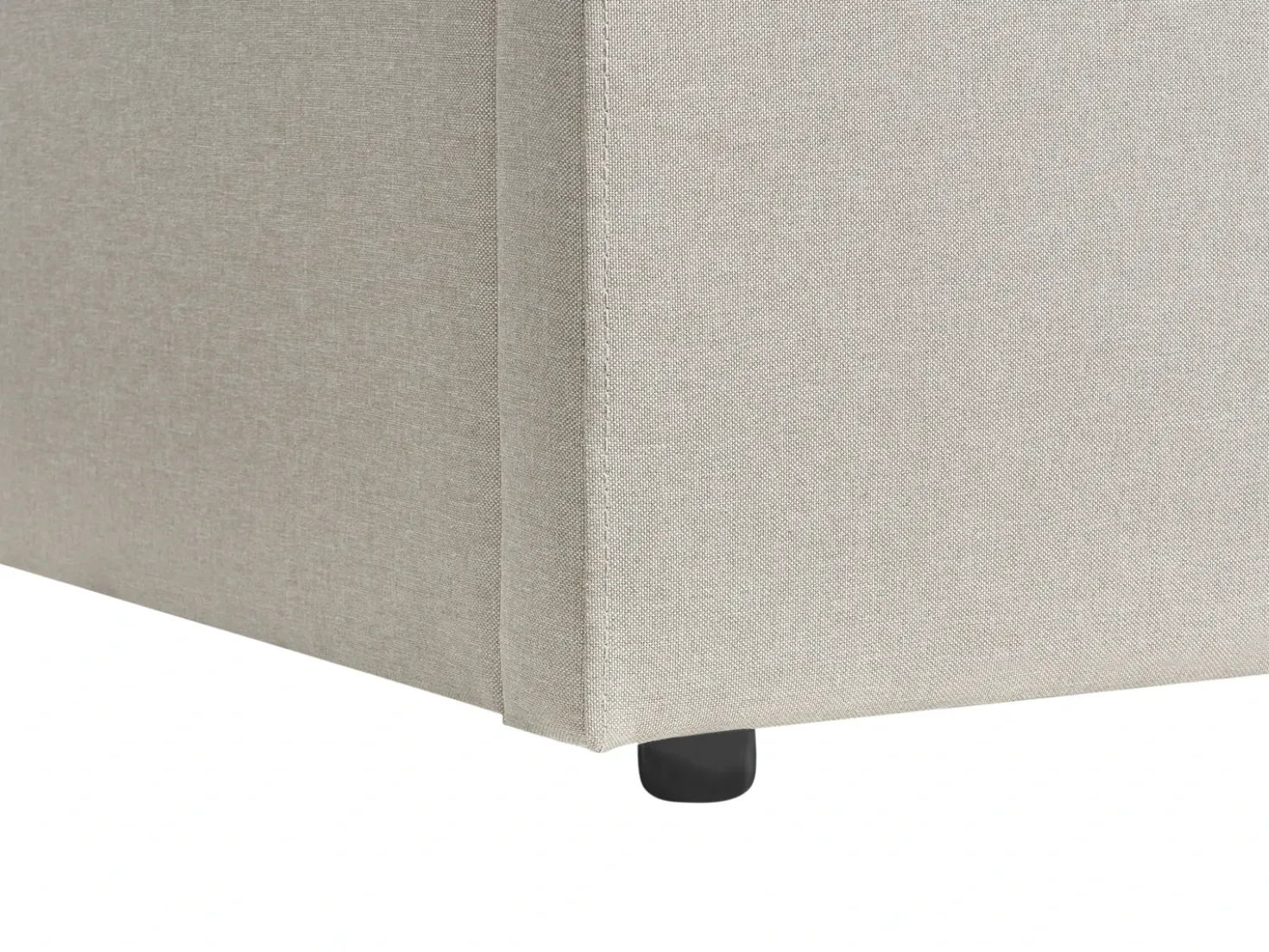 Letto ottomana con LED Tessuto ARMELLE 180 x 200 cm Beige