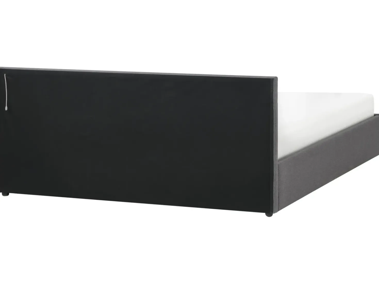 Letto ottomana con LED Tessuto ARMELLE 180 x 200 cm Grigio scuro