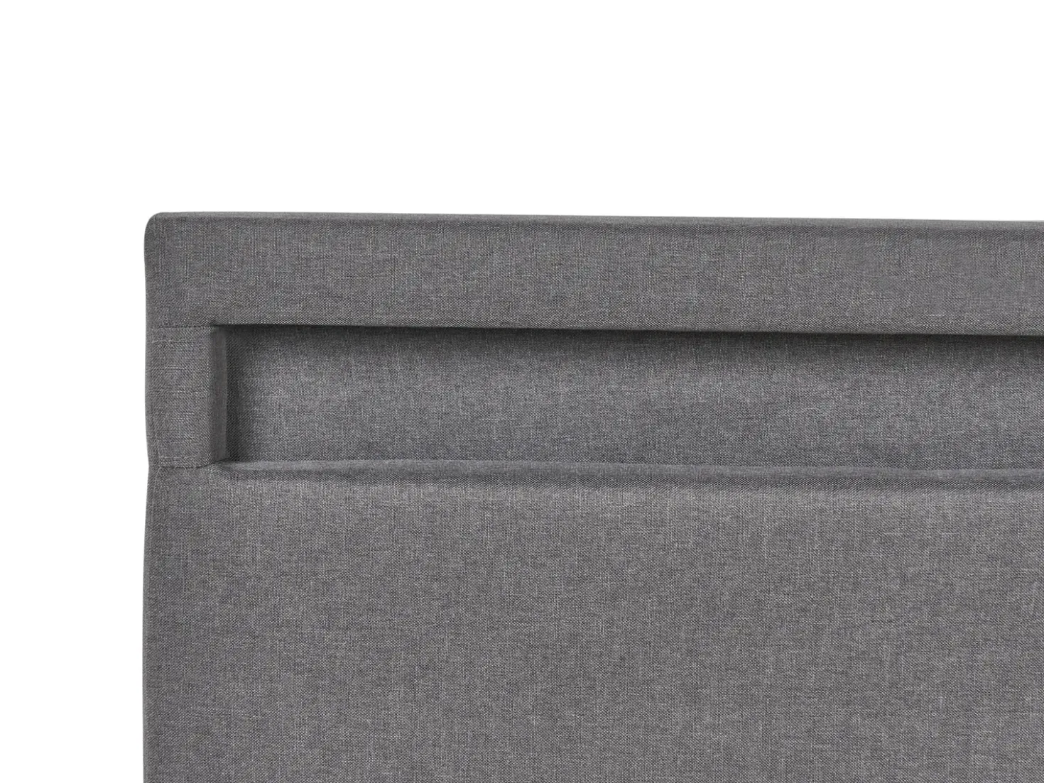 Letto ottomana con LED Tessuto ARMELLE 180 x 200 cm Grigio scuro