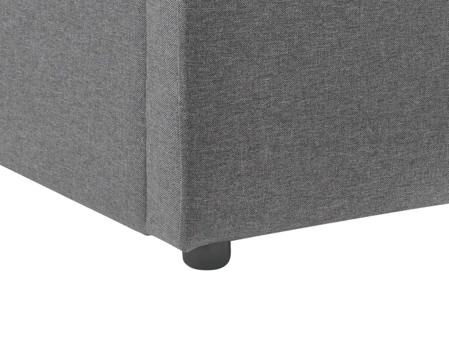 Letto ottomana con LED Tessuto ARMELLE 180 x 200 cm Grigio scuro