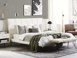 Letto Pelle sintetica BETIN 180 x 200 cm Beige chiaro