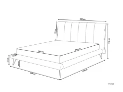 Letto Pelle sintetica BETIN 180 x 200 cm Beige chiaro