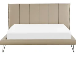 Letto Pelle sintetica BETIN 180 x 200 cm Beige sabbia