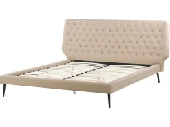 Letto Pelle sintetica ESSONNE 160 x 200 cm Beige