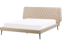 Letto Pelle sintetica ESSONNE 160 x 200 cm Beige