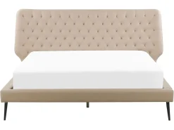 Letto Pelle sintetica ESSONNE 160 x 200 cm Beige