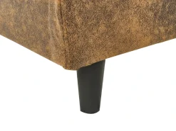 Letto Pelle sintetica FITOU 140 x 200 cm Marrone