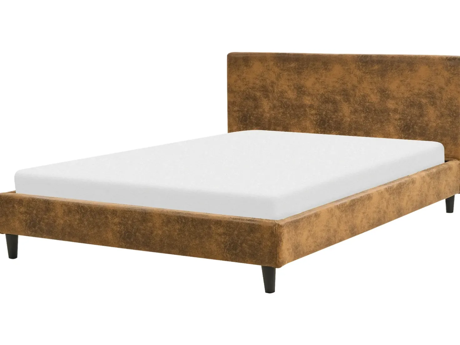 Letto Pelle sintetica FITOU 140 x 200 cm Marrone
