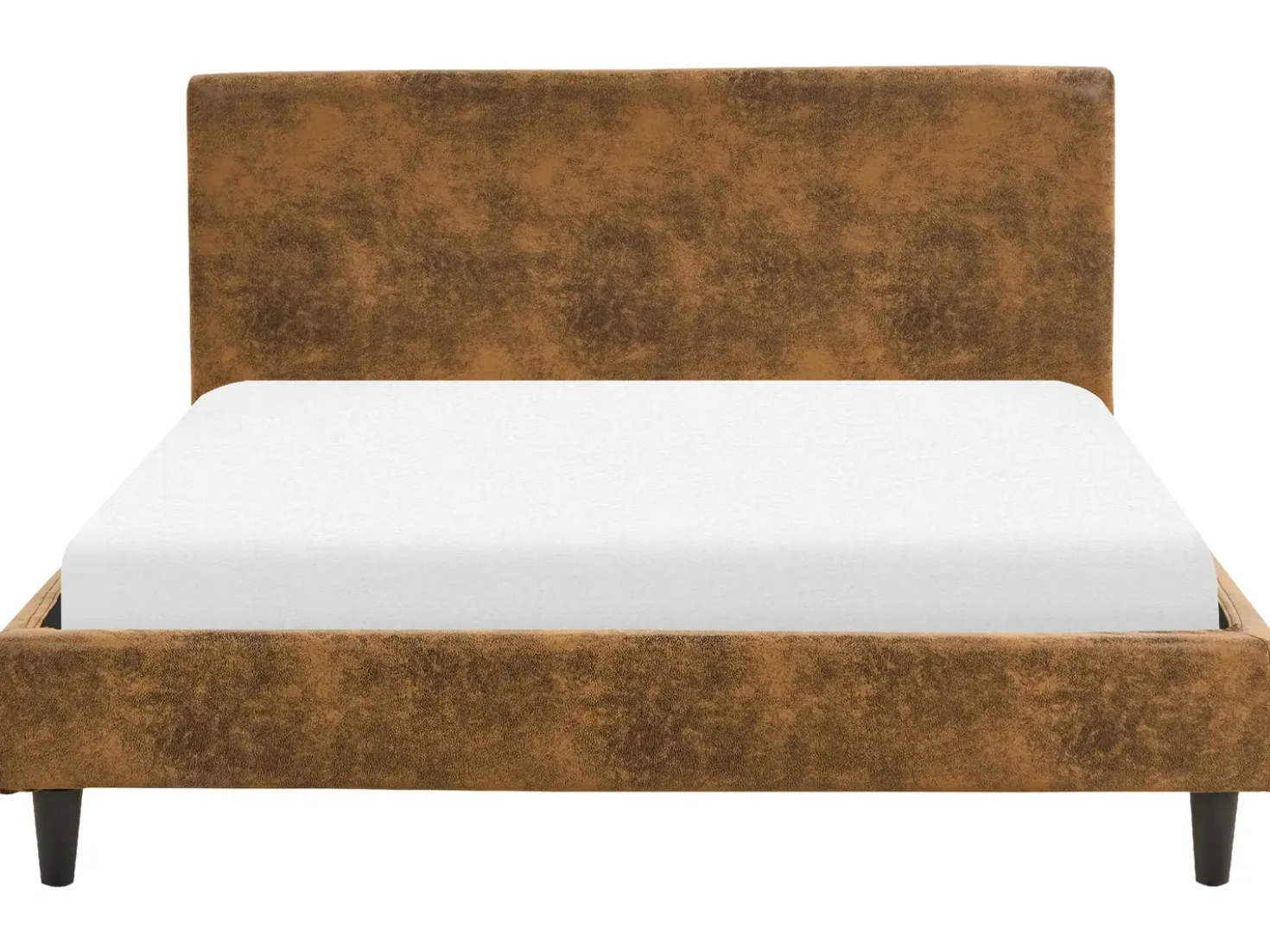 Letto Pelle sintetica FITOU 140 x 200 cm Marrone